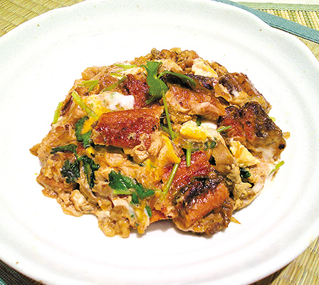 うなぎとごぼうの卵とじ