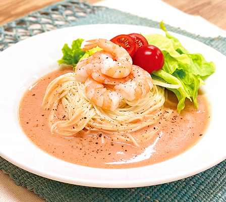海老のトマトクリームそうめん