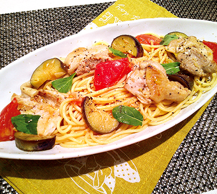 チキンガーリックパスタ